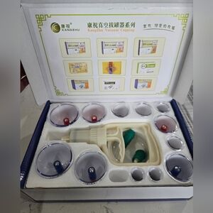 Vacuum Cupping Set - White and Blue